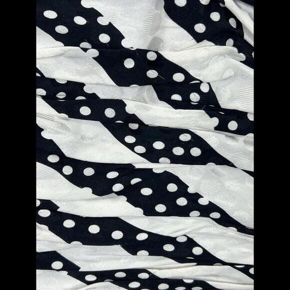 Lillie Rubin Dress Women's Size 12 Black Polka‎ Dot Lined 100% Silk Swing - Picture 3 of 5